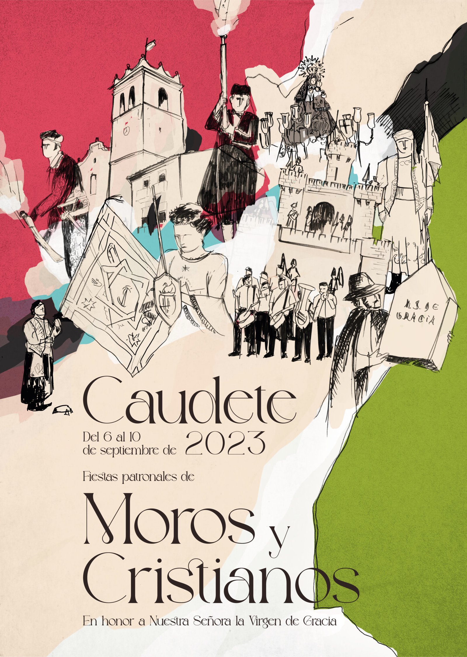 CARTEL DE FIESTAS Y PORTADA DE REVISTAS FIESTAS DE MOROS Y CRISTIANOS 2023